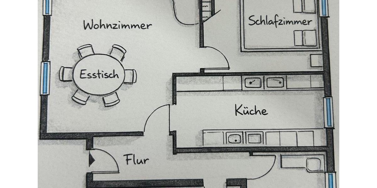Etagenwohnung Gelsenkirchen Gelsenkirchen-Mitte - 2.5 Zimmer, 80 m&sup2;, 550&euro; | Angebot:25444572