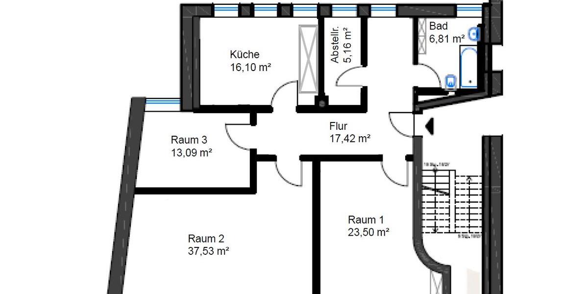 Etagenwohnung Dannenberg (Elbe) - 3 Zimmer, 120 m&sup2;, 900&euro; | Angebot:26422288