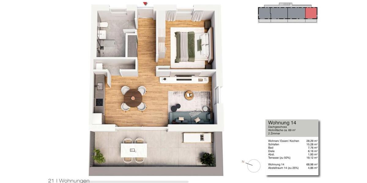 Mietwohnung am Hermannsberg, 64720 Michelstadt 2 zimmer