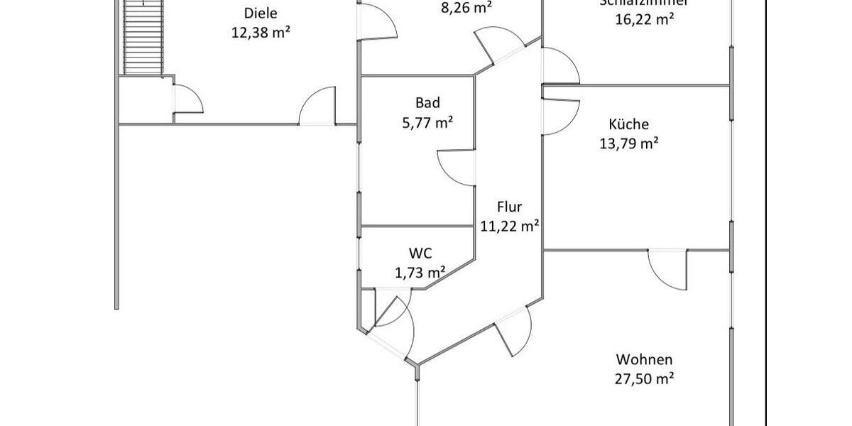 Erdgeschoßwohnung Haren (Ems) - 2 Zimmer, 85 m&sup2;, 1.000&euro; | Angebot:25150478