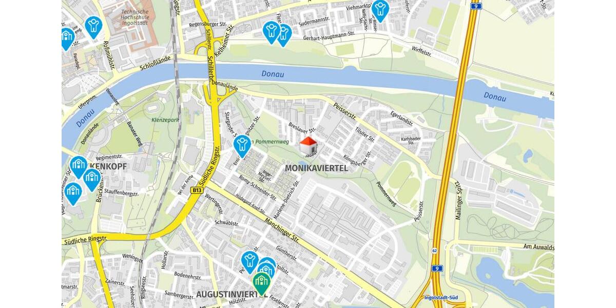 Dachgeschoßwohnung Ingolstadt Südost - 6 Zimmer, 187 m&sup2;, 2.400&euro; | Angebot:24494397