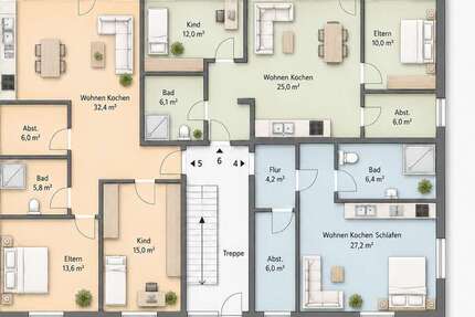 Wohnung Luhden - 3 Zimmer, 61 m&sup2;, 410&euro; | Angebot:27219597