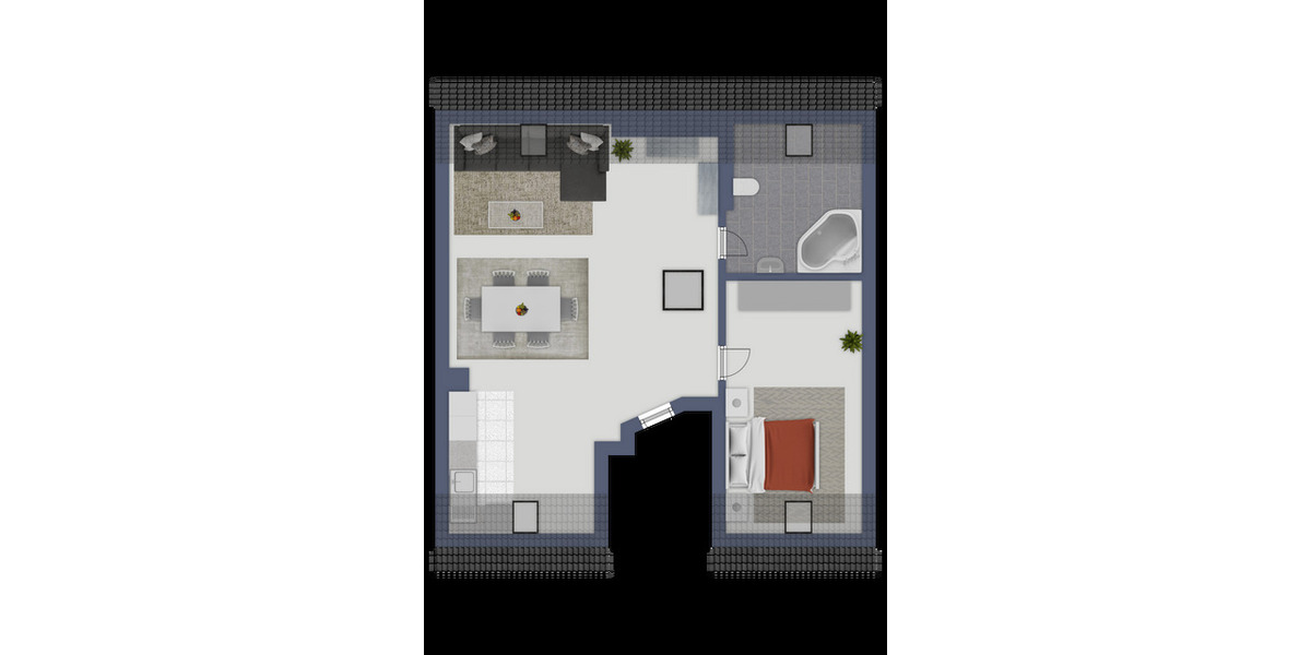 Frisch renovierte Wohnung im Dachgeschoss sucht neuen Mieter. 2 zimmer