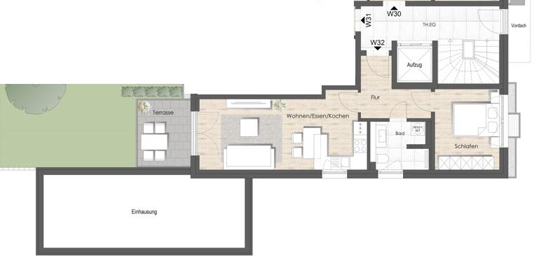 Erdgeschoßwohnung Bad Vilbel - 2 Zimmer, 52 m&sup2;, 1.050&euro; | Angebot:26663714