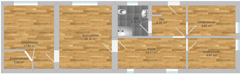 Erdgeschoßwohnung Tangerhütte - 4 Zimmer, 90 m&sup2;, 720&euro; | Angebot:25575211