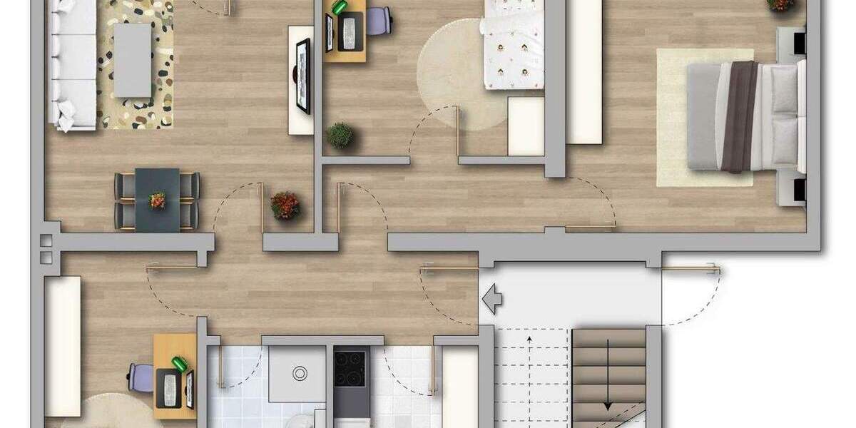 Etagenwohnung Merseburg - 4 Zimmer, 84 m&sup2;, 547&euro; | Angebot:25694817