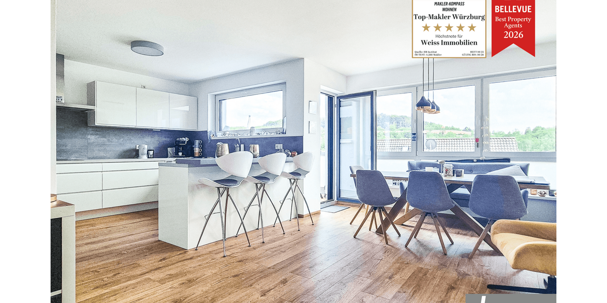 Etagenwohnung Zellingen - 4 Zimmer, 130 m&sup2;, 1.790&euro; | Angebot:27108817