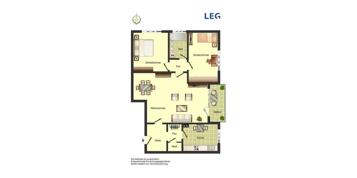 Etagenwohnung Bergkamen - 3 Zimmer, 86 m&sup2;, 579&euro; | Angebot:26729546