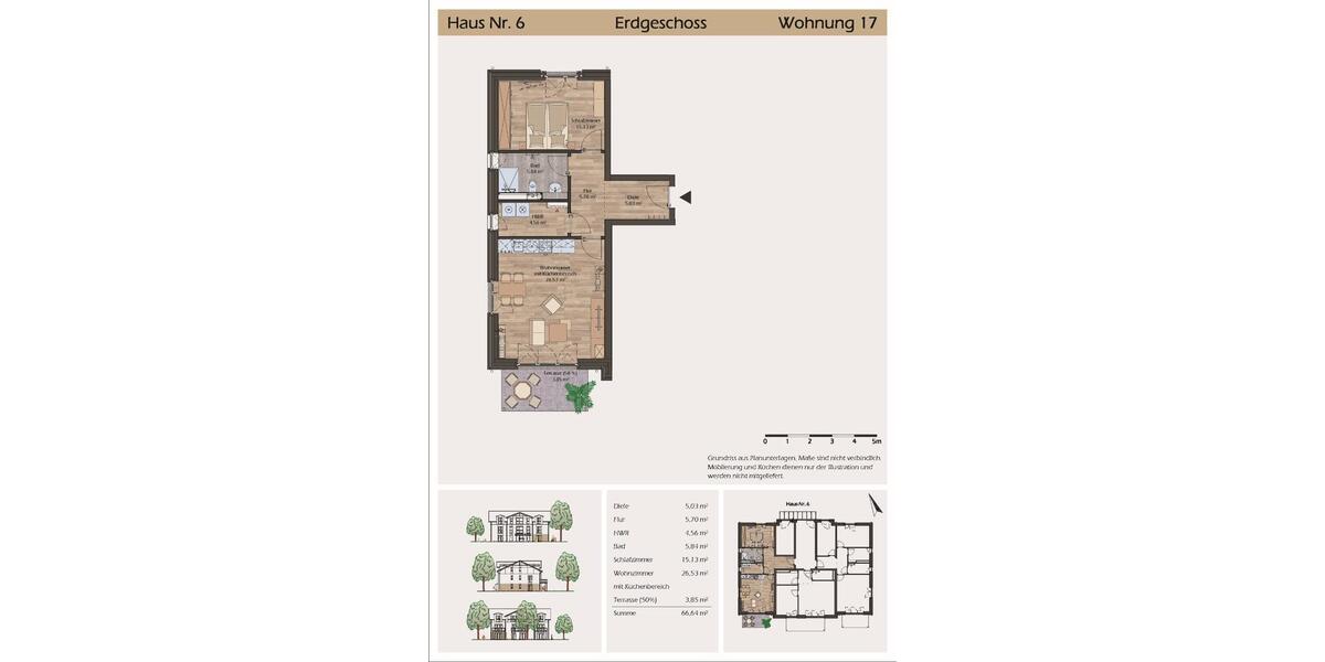 Erdgeschoßwohnung Hohn - 2 Zimmer, 67 m&sup2;, 760&euro; | Angebot:26647464