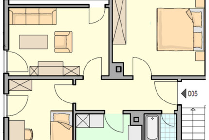 Wohnung Waldshut-Tiengen Tiengen - 3 Zimmer, 54 m&sup2;, 640&euro; | Angebot:25070123