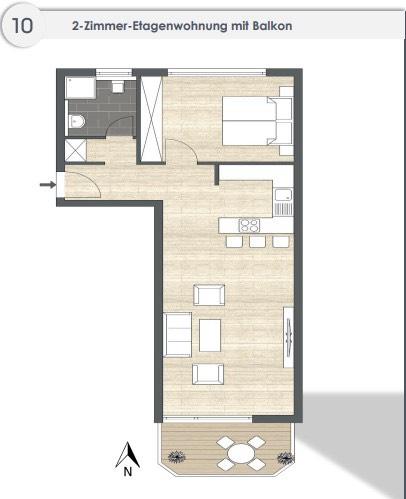 Etagenwohnung Büttelborn - 22 Zimmer, 58 m&sup2;, 1.100&euro; | Angebot:25893648