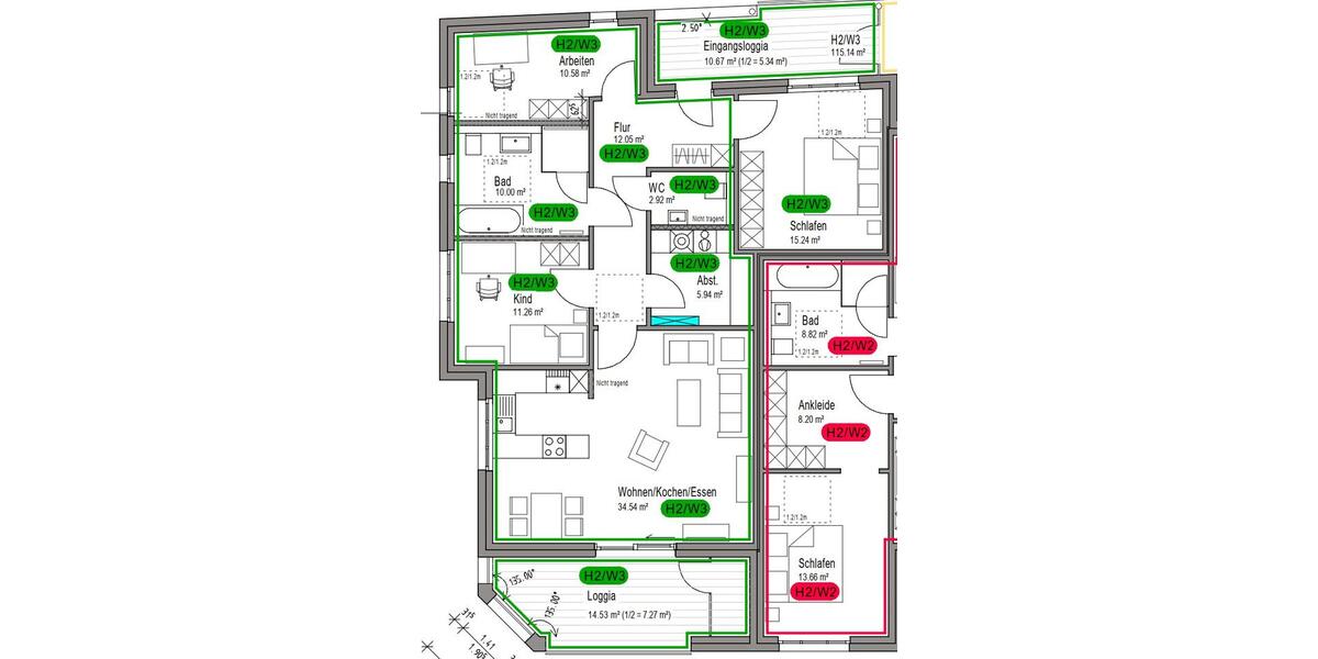 Etagenwohnung Stadthagen - 4 Zimmer, 115 m&sup2;, 1.600&euro; | Angebot:26482778