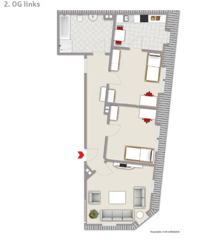 Ruhige 3-Zimmer-Wohnung im Zentrum von Apolda - mit Badewanne