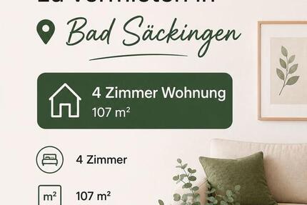 Wohnung Bad Säckingen - 4 Zimmer, 107 m&sup2;, 1.300&euro; | Angebot:26535976