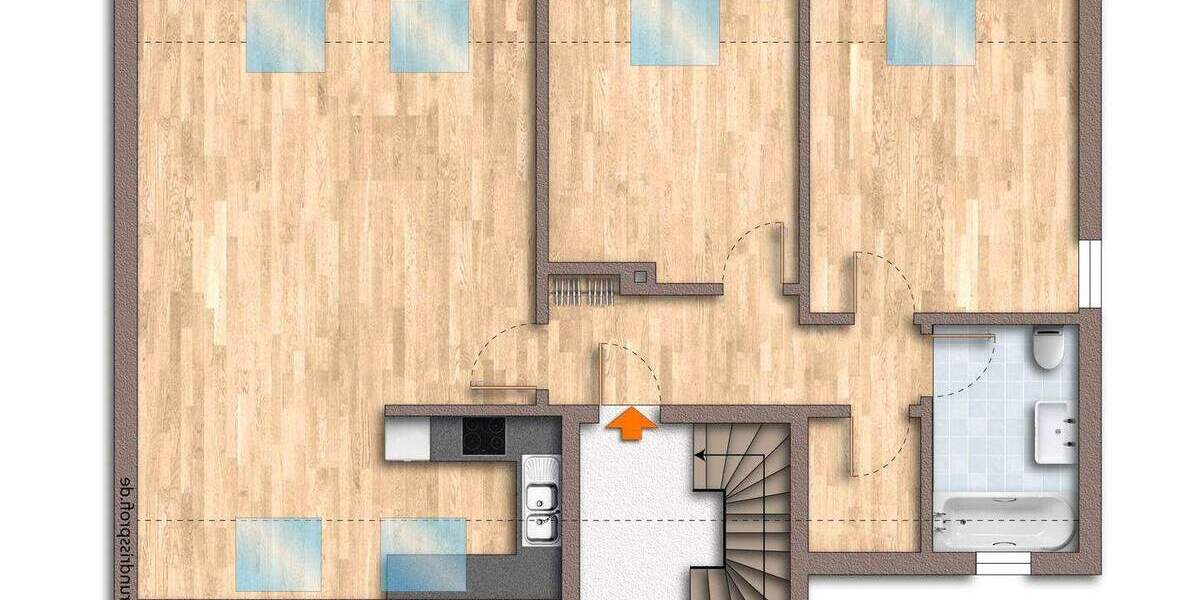 Etagenwohnung Giebelstadt - 3 Zimmer, 82 m&sup2;, 695&euro; | Angebot:26657142