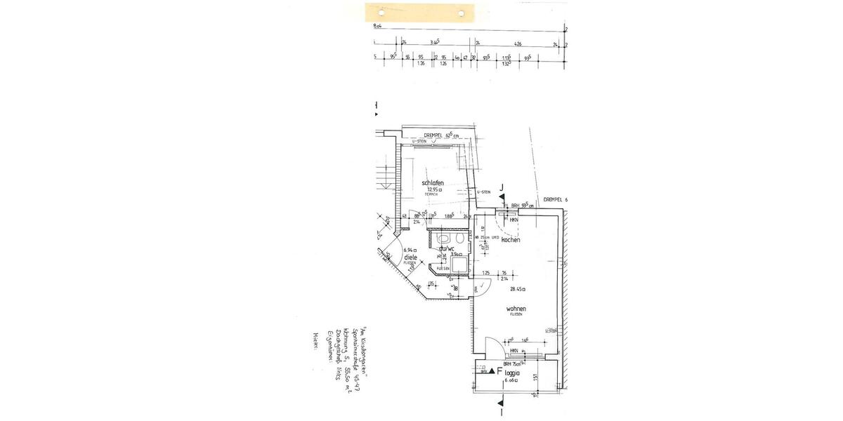 Dachgeschoßwohnung Lösnich - 2 Zimmer, 56 m&sup2;, 555&euro; | Angebot:25365653