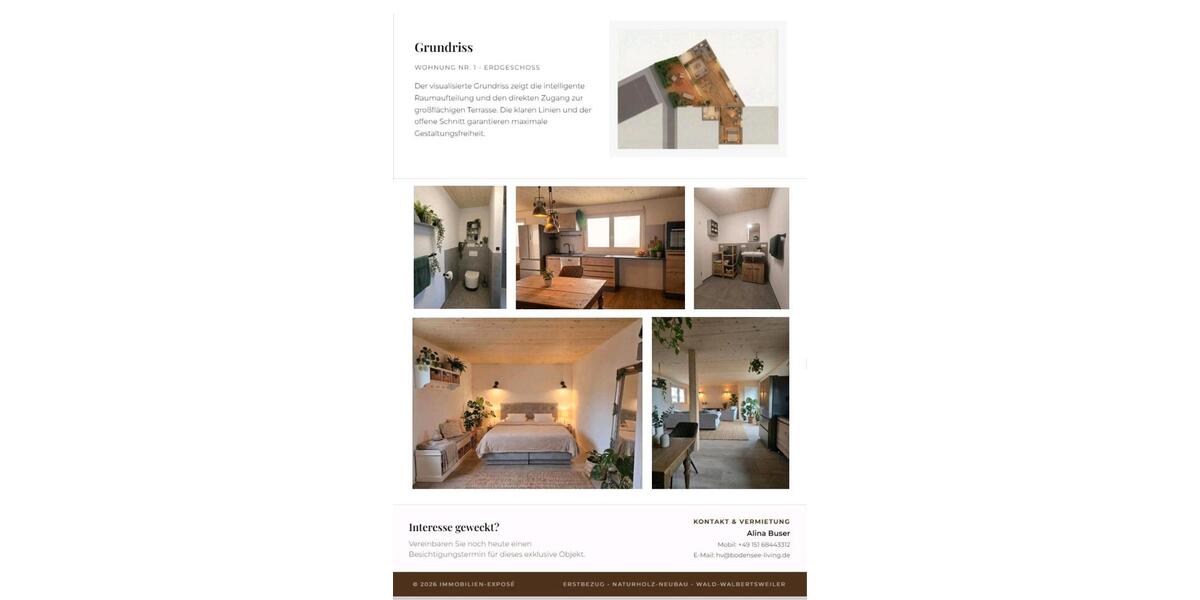 Erdgeschoßwohnung Wald - 2.5 Zimmer, 70 m&sup2;, 1.089&euro; | Angebot:26415163