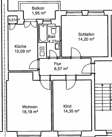Etagenwohnung Zwickau Pölbitz - 3 Zimmer, 70 m&sup2;, 400&euro; | Angebot:26826635
