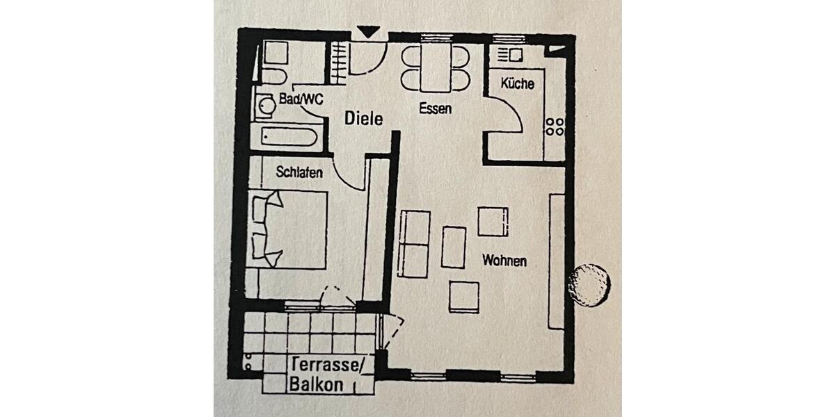 Erdgeschoss Wohnung ab 01.03.2026 2 zimmer