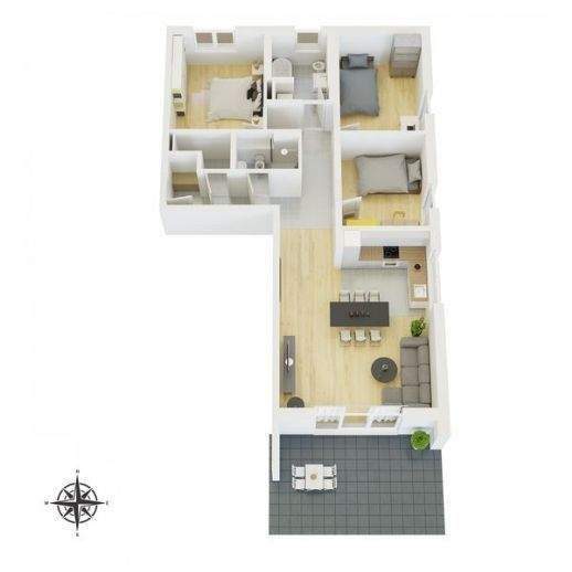 Etagenwohnung Stötten a.Auerberg Stötten - 4 Zimmer, 110 m&sup2;, 1.350&euro; | Angebot:25970330