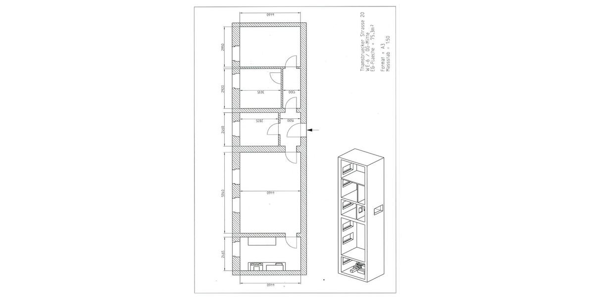 Etagenwohnung Bad Langensalza - 3 Zimmer, 100 m&sup2;, 850&euro; | Angebot:24385503