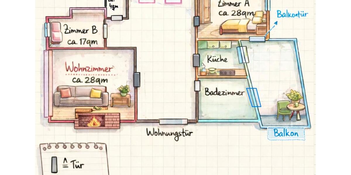 Dachgeschoßwohnung Berlin Mitte - 3.5 Zimmer, 115 m&sup2;, 1.690&euro; | Angebot:26030727