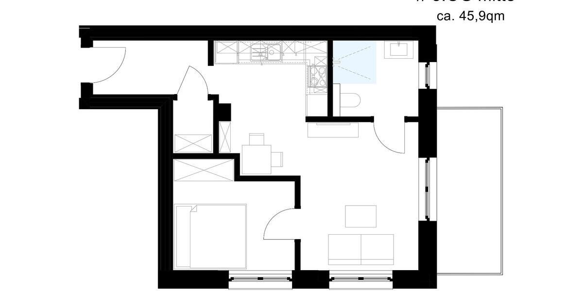 Etagenwohnung Olpe - 2 Zimmer, 37 m&sup2;, 511&euro; | Angebot:26148536