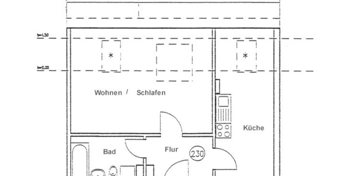 Dachgeschoßwohnung Bad Freienwalde (Oder) - 1 Zimmer, 42 m&sup2;, 314&euro; | Angebot:24415983