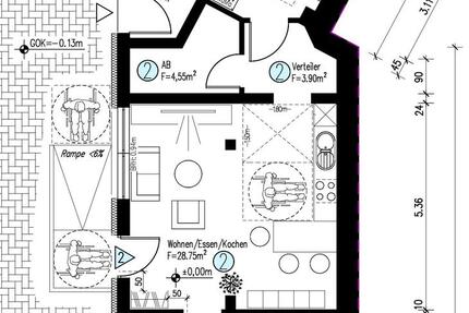 Energieeffiziente Rollstuhlgerechte Wohnung Bexbach - Erstbezug 2 zimmer