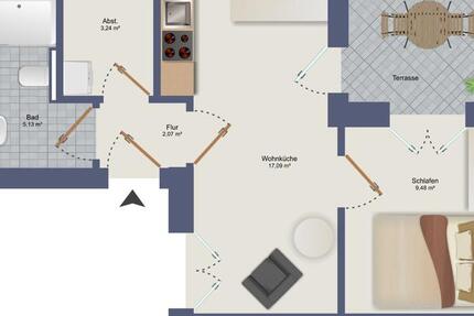 Wohnung Diepholz - 2 Zimmer, 37 m&sup2;, 625&euro; | Angebot:25220675