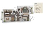 Etagenwohnung Oranienburg - 3 Zimmer, 63 m&sup2;, 1.141&euro; | Angebot:26182516