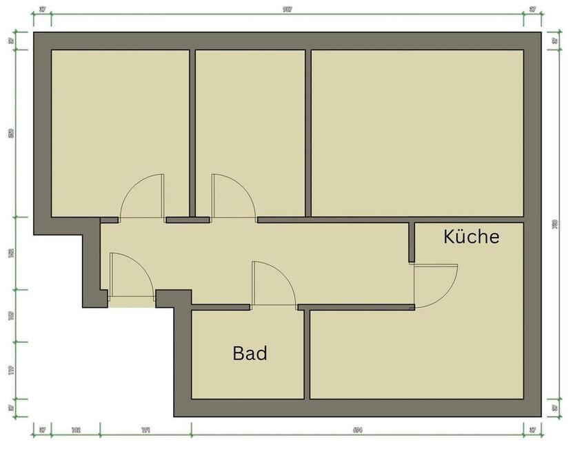 Kernsanierte Wohnung in 7-Parteienhaus – Erstbezug nach Sanierung zimmer