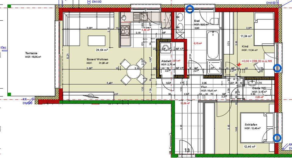 Erdgeschoßwohnung Bad Säckingen - 3.5 Zimmer, 87 m&sup2;, 1.235&euro; | Angebot:26646512