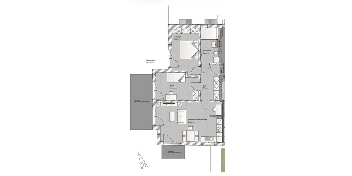 Einfamilienhaus München Thalkirchen-Obersendling-Forstenried-Fürstenried-S - 3 Zimmer, 83 m&sup2;, 2.430&euro; | Angebot:26296307