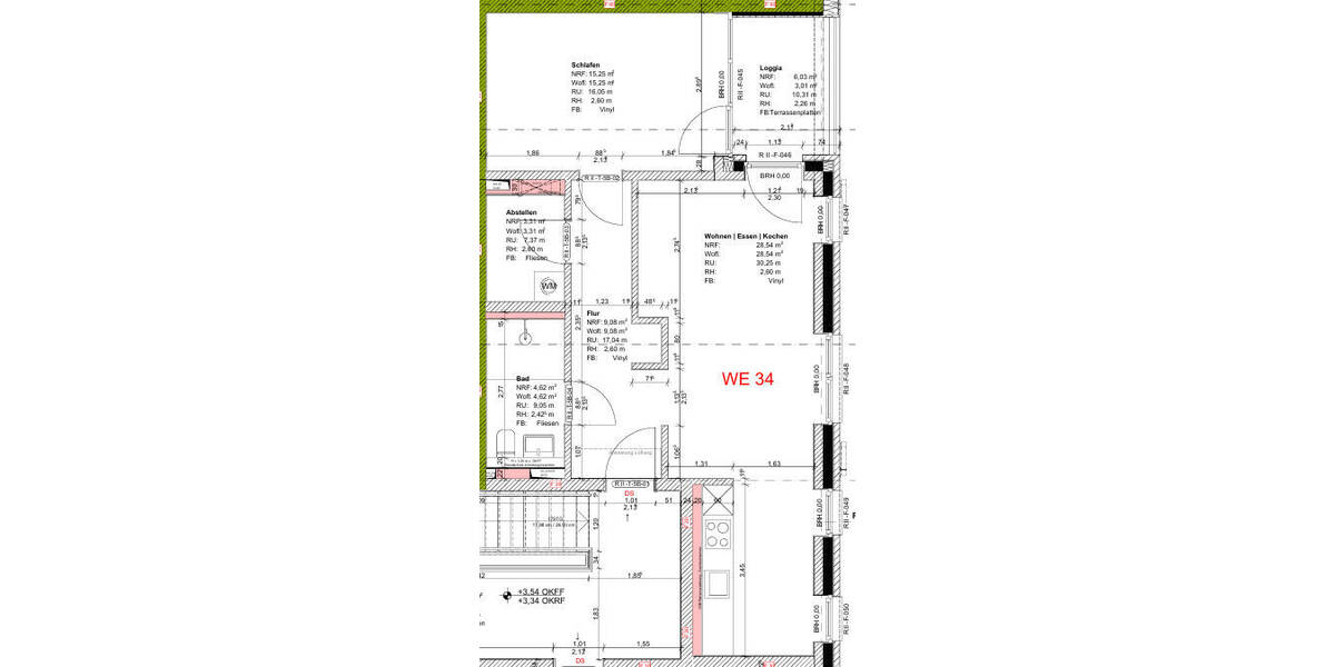 Etagenwohnung Oldenburg Bürgerfelde - 2 Zimmer, 63 m&sup2;, 925&euro; | Angebot:26064486