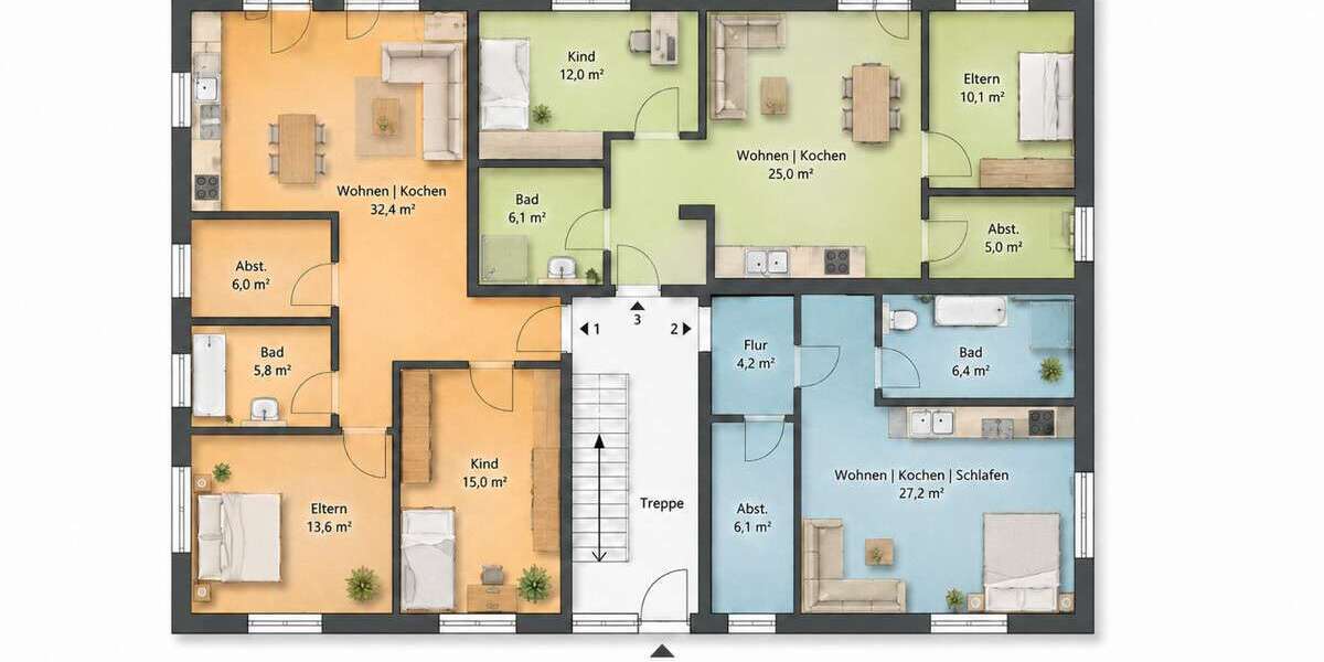 Etagenwohnung Luhden - 1 Zimmer, 44 m&sup2;, 299&euro; | Angebot:27219599