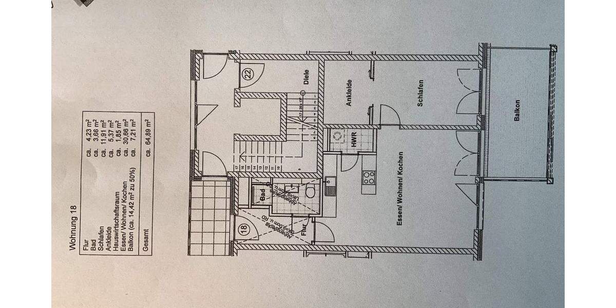 Etagenwohnung Zirndorf - 2 Zimmer, 64 m&sup2;, 1.100&euro; | Angebot:25896526