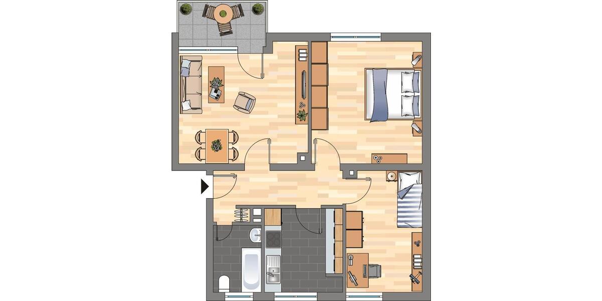 Erdgeschoßwohnung Mayen - 3 Zimmer, 63 m&sup2;, 569&euro; | Angebot:26681168