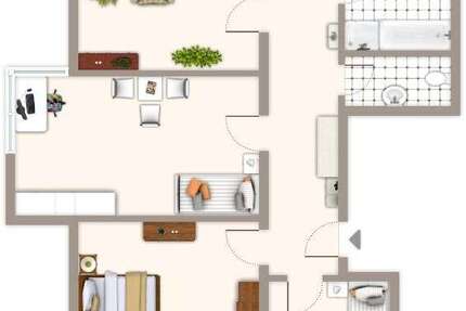 Wohnung Mönchengladbach Bonnenbroich-Geneicken - 4 Zimmer, 73 m&sup2;, 719&euro; | Angebot:27020882