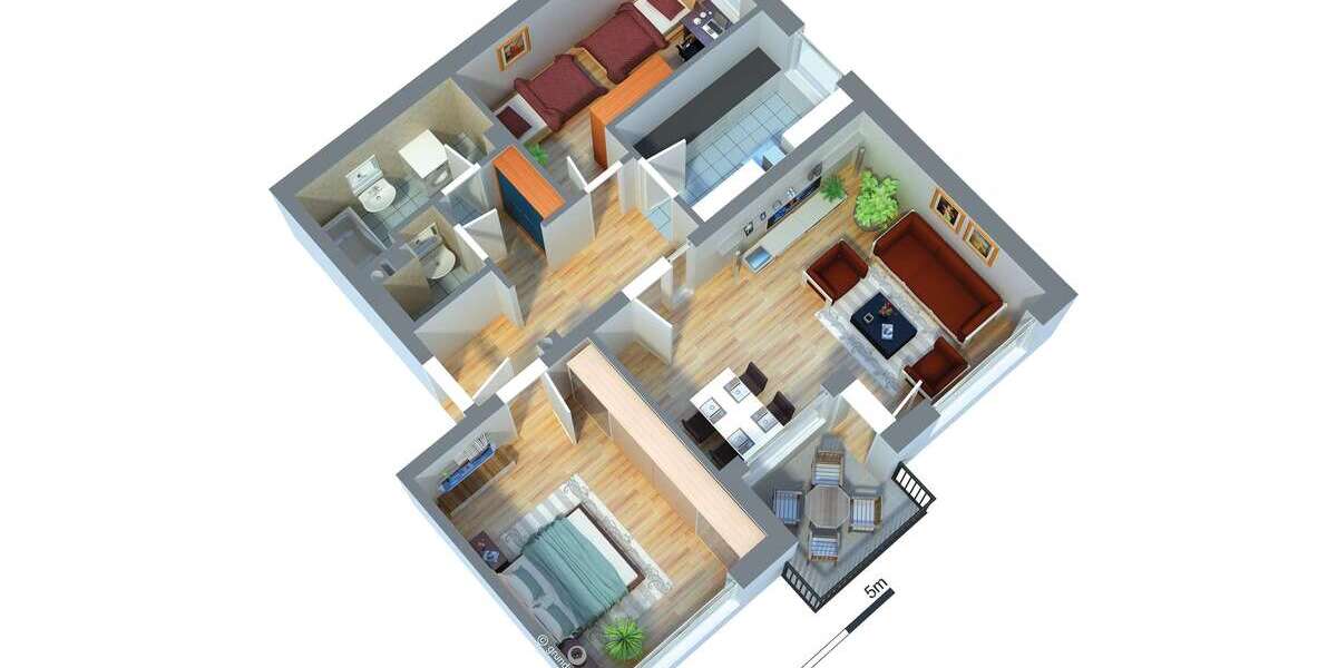 Etagenwohnung Tutzing - 3 Zimmer, 74 m&sup2;, 1.180&euro; | Angebot:26025578