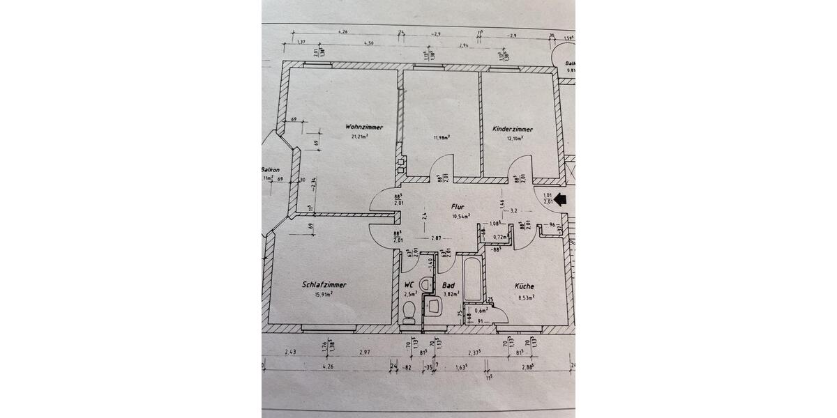 Etagenwohnung Schieder-Schwalenberg Schwalenberg - 4 Zimmer, 90 m&sup2;, 590&euro; | Angebot:26692172