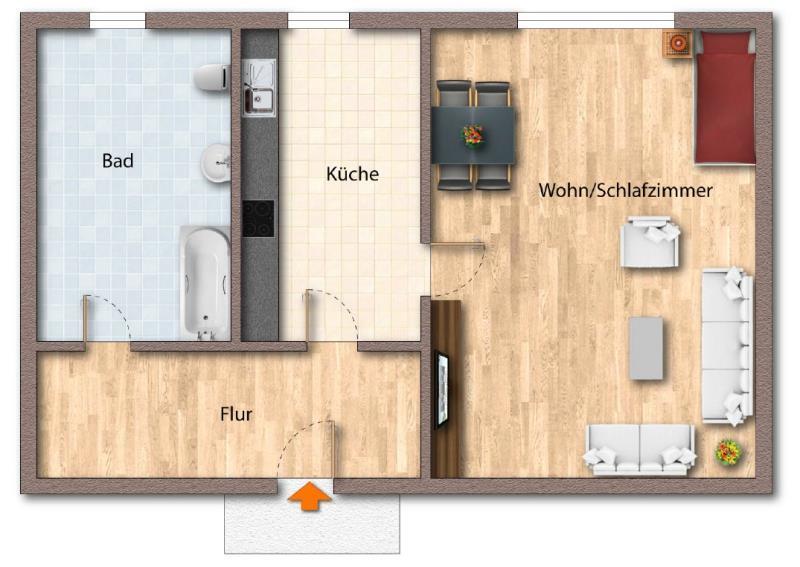 1-Raum-Wohnung in Bernsgrün