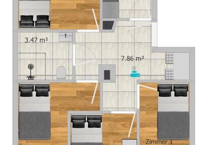 Wohnung Nürnberg Gärten bei Wöhrd - 4 Zimmer, 57 m&sup2;, 450&euro; | Angebot:24511001
