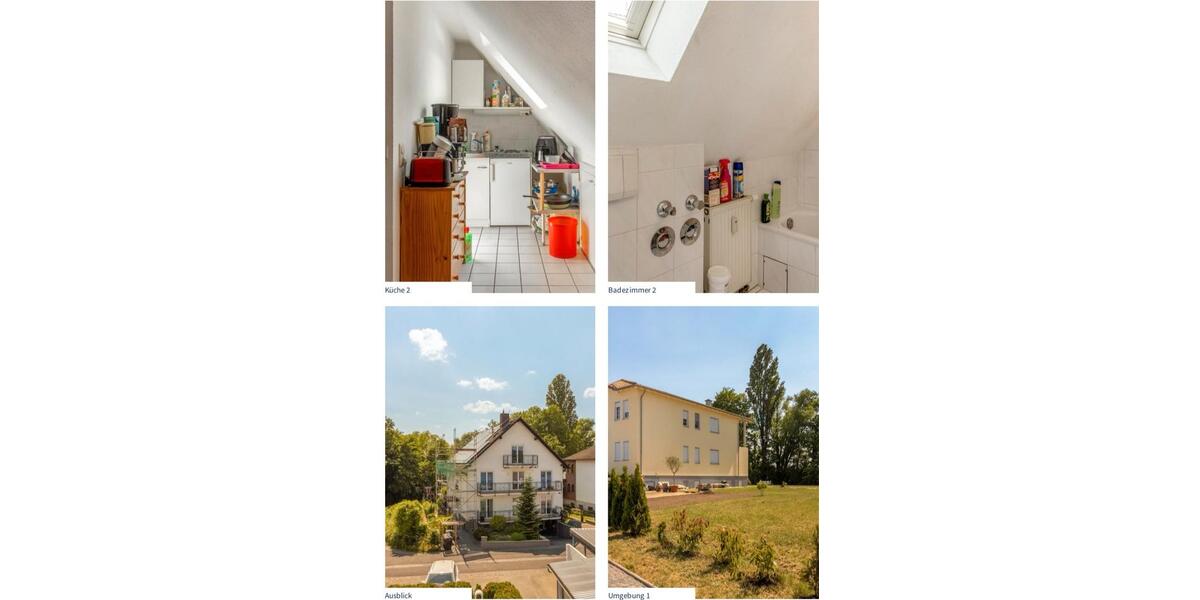 Dachgeschoßwohnung Wiesbaden Mainz-Amöneburg - 1 Zimmer, 28 m&sup2;, 605&euro; | Angebot:25422459