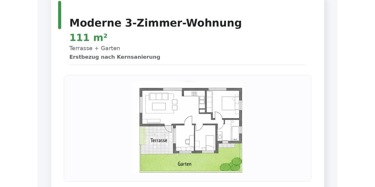 Erdgeschoßwohnung Kämpfelbach - 3 Zimmer, 111 m&sup2;, 1.300&euro; | Angebot:25632687