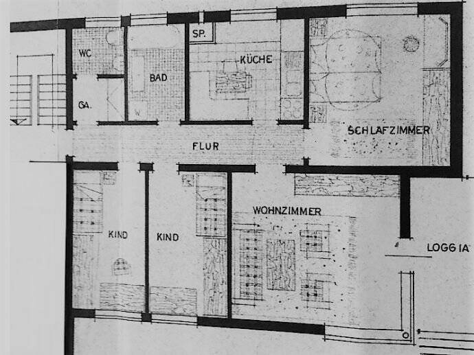 Etagenwohnung Munster - 4 Zimmer, 94 m&sup2;, 620&euro; | Angebot:25899066