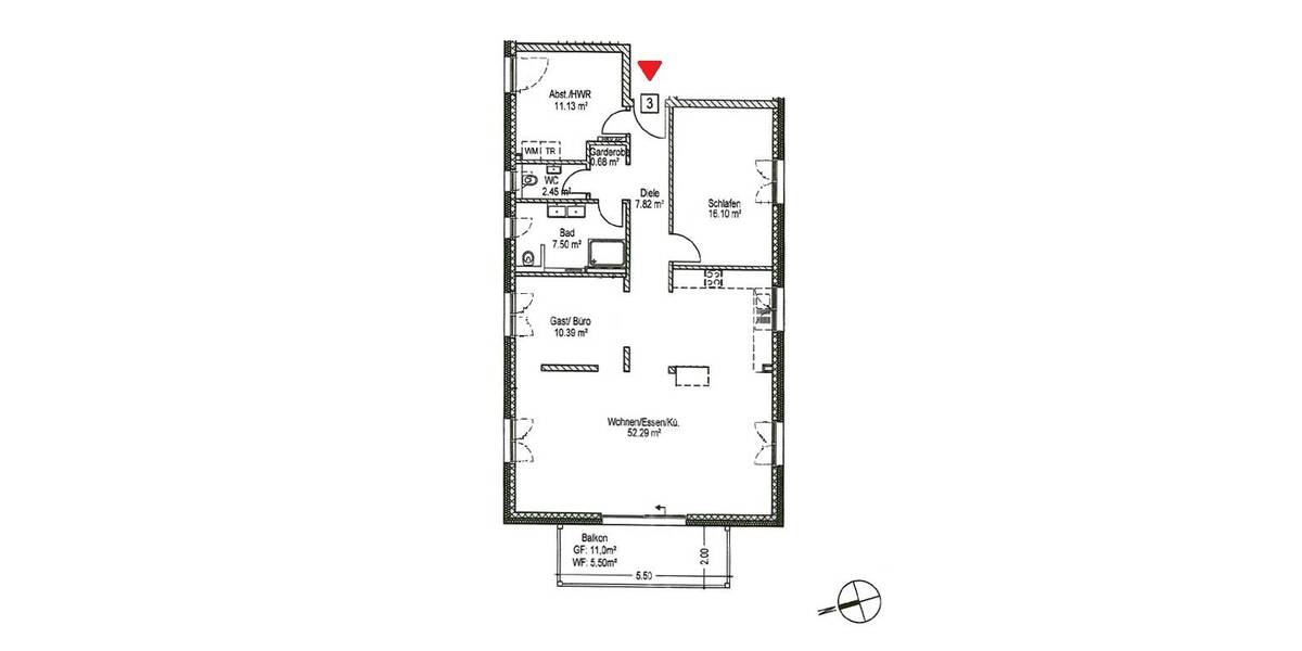 Etagenwohnung Seevetal / Hittfeld Hittfeld - 3 Zimmer, 113 m&sup2;, 1.415&euro; | Angebot:26080072