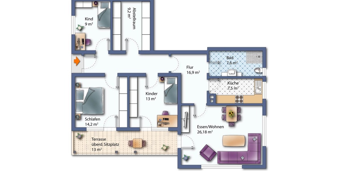 Modernisierte 4 Zi. Terrassenwohnung! - Terrassenwohnung Neuenstadt | Angebot:25972327