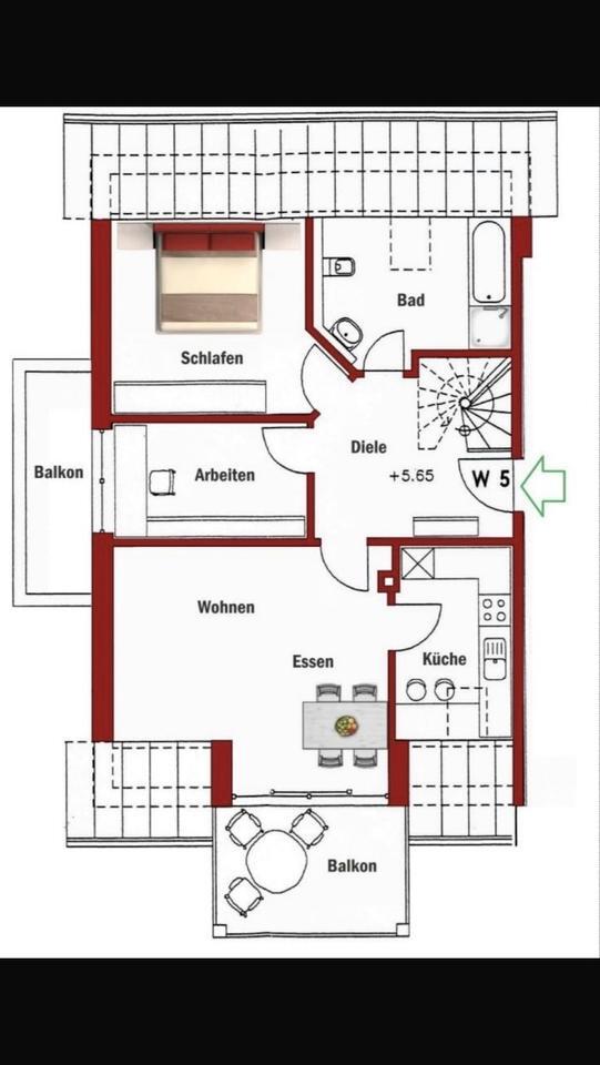 4 Zimmer Maisonette Tennenlohe