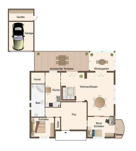 Erdgeschoßwohnung Wildeshausen - 2 Zimmer, 100 m&sup2;, 950&euro; | Angebot:24787672